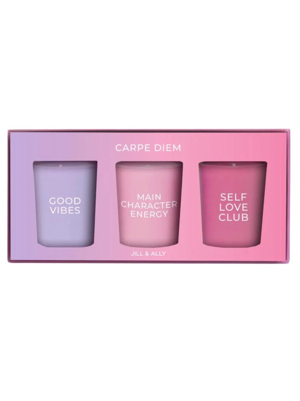 Jill & Ally Carpe Diem Crystal Manifestation Votive Trio Candle Set | New Sealed